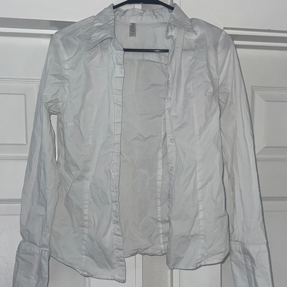 Women's White Button Down Shirt - Picture 1 of 1